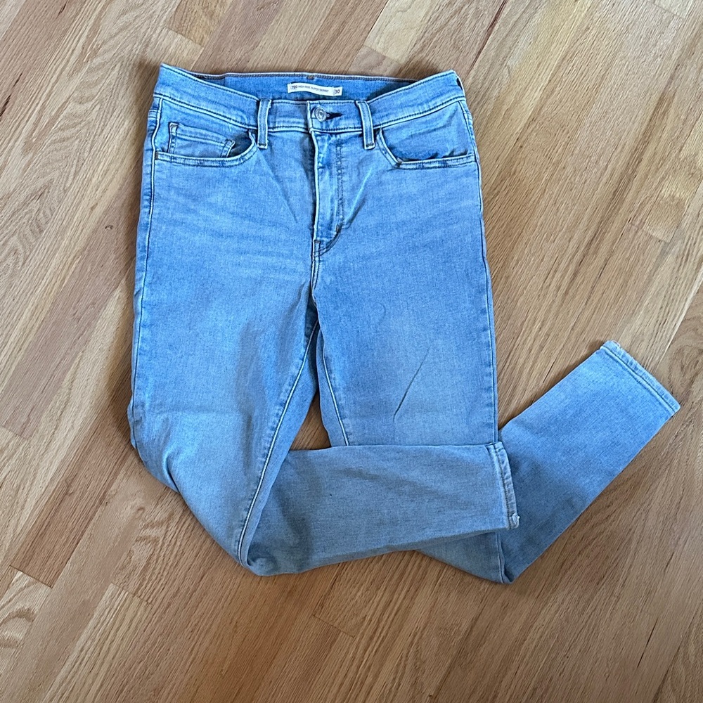 Levi's High Rise Super Skinny Light Blue Women's Jeans